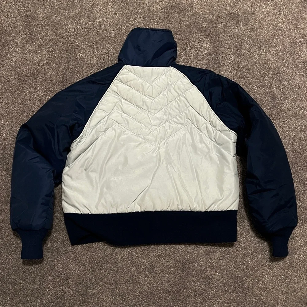 Vintage Alpine Designs Blue & White Goose Down Puffer Jacket Size 14